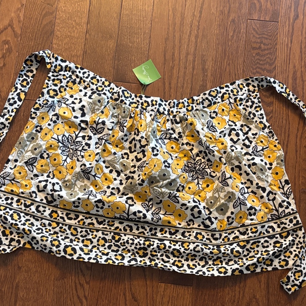 Floral and Leopard Print Apron